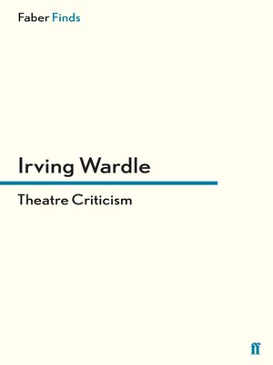 cover image of Theatre Criticism